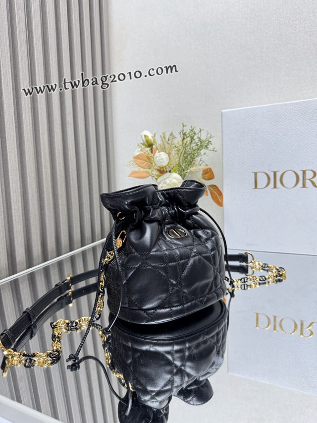 Dior专柜2025新款迪奥顶级原单迷你抽绳水桶包 djfk1195